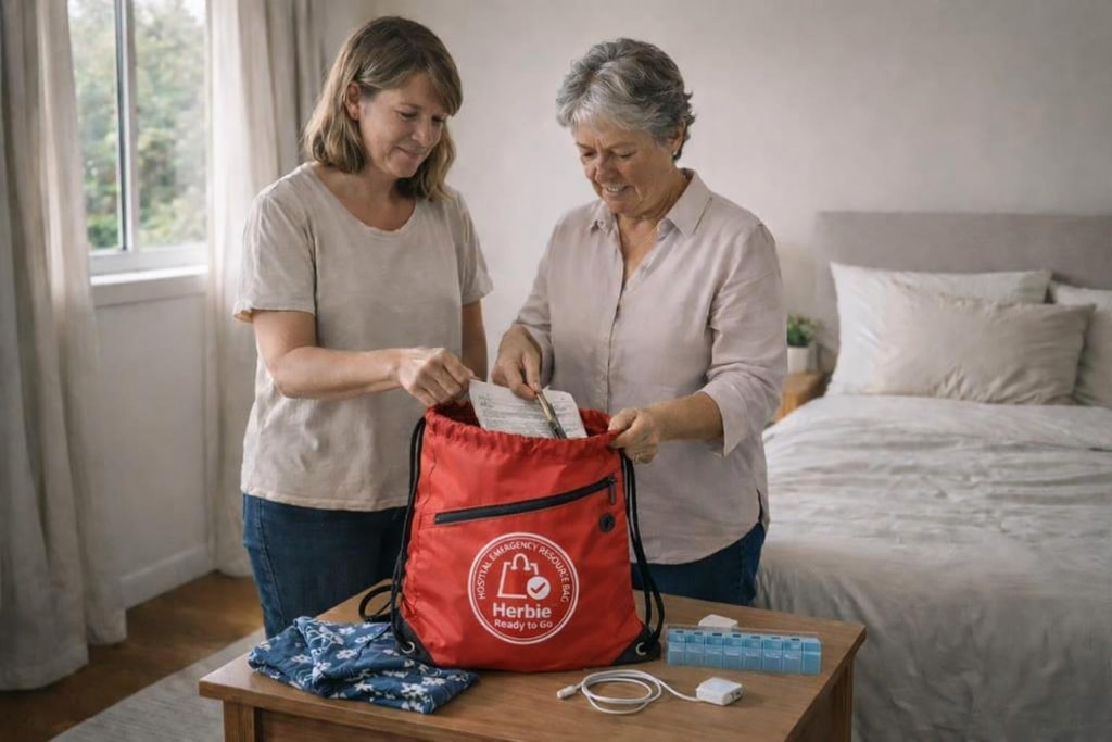 Packing medical information and essentials into the Herbie bag